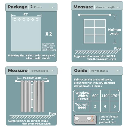 BGment Tan Curtains 72 Inches 2 Panels for Living Room - color: Tan, size: 42"W x 72"L (Pack of 2)