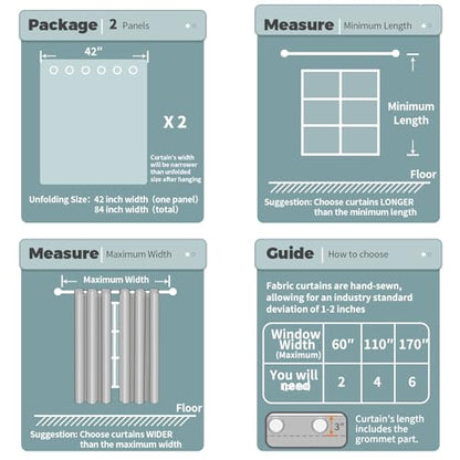 BGment Tan Curtains 72 Inches 2 Panels for Living Room - color: Tan, size: 42"W x 72"L (Pack of 2)