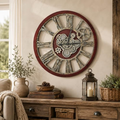 The B-Style Wall Clock, 30 Inch, Black Walnut Wood and Bronze - color: Black Walunt Wood and Bronze, size: 30 inch (76 cm)
