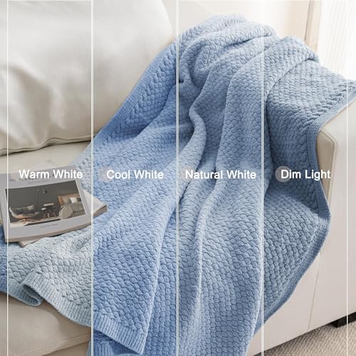 Whale Flotilla Summer Chunky Chenille Knit Throw Blanket for Couch Bed Sofa - color: Grey Blue, size: Throw(50x60 Inch)