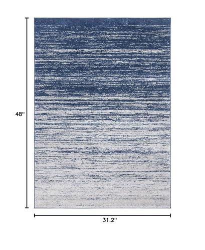 SAFAVIEH Adirondack Accent Rug 2'6"x4', Navy & Grey ADR113E - color: Navy/Grey, size: 2'6" x 4' (Rectangular)