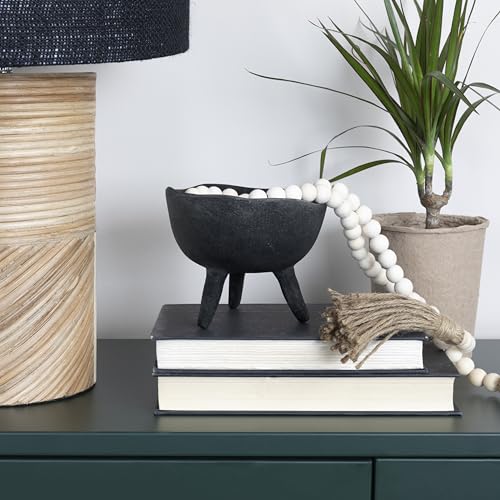 Creative Co-Op Boho Terracotta Footed Bowl, Slate Grey - color: Slate Grey, size: 4"