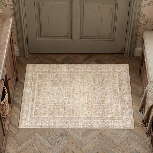 2x3 Beige Neutral Retro Area Rug - color: Retro | Beige, size: 2' x 3' (Rectangular)