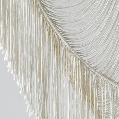 2pcs Macrame Curtain Ivory Boho Woven Door Curtain Room Divider 41"W *75"L - color: Ivory1*2