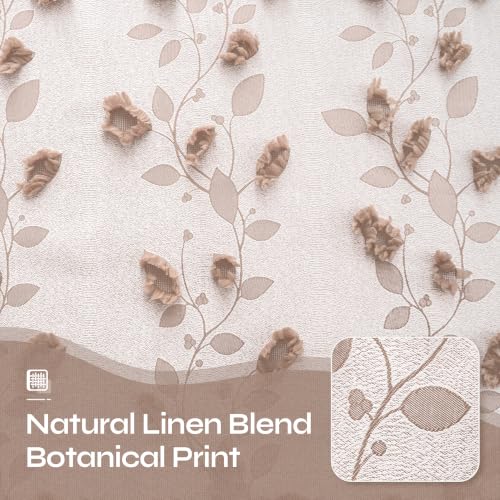 BGment Mocha Linen Curtains for Living Room 84 inches Long - 2 Panels - color: Mocha, size: 52"W x 84"L (Pack of 2)