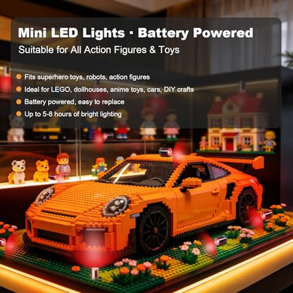 Aogist 12 PCS Red Mini LED Spot Lights, Battery Operated Tiny SMD Lamps - color: Red, size: 12