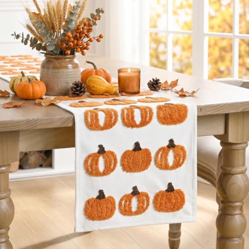 Artoid Mode 3D Chain Embroidery Soft Fall Table Runner 13x72 Inch