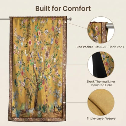 HMS Happy Memories Door Curtain, Tree of Life, 52"x84", 1 Panel - color: Tree of Life