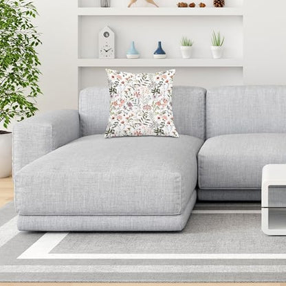 Nature 와일드 플로럴 보태니컬 베개 커버 45.7 x 45.7cm(18 x 18인치), 꽃 방 장식, 소박한 코티지 코어 야생화 식물 장식 쿠션 커버 침실 거실 홈 오피스 - color: 색상 06