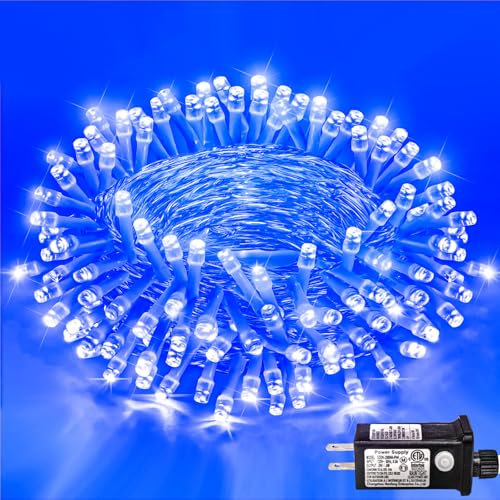 40FT 120 LED String Lights Indoor, Blue Christmas Lights Outdoor - color: Blue, size: 40FT 120LED