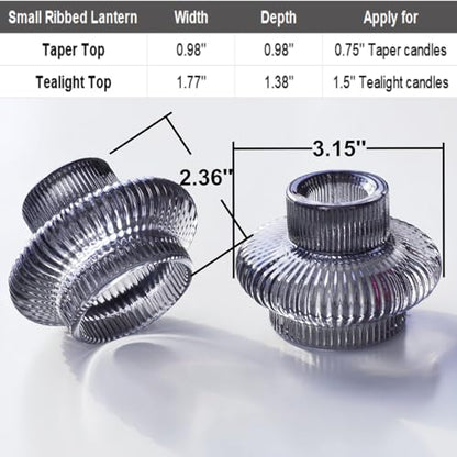 VOHO Smoky Grey Taper Candle Holders Set of 6, Candle Sticks Holder Decor - color: Gray