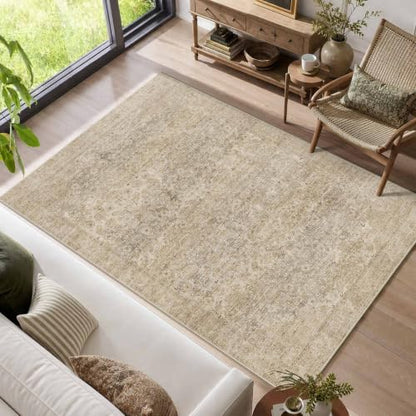 3x5 Washable Boho Entryway Area Rug Dark Beige Non-Slip Door Mat - color: Dark Beige, size: 3' x 5' (Rectangular)