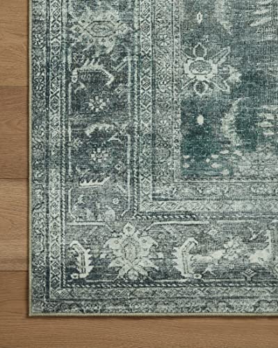 Loloi Magnolia Home Banks Blue/Lagoon 3'-6" x 5'-6" Accent Rug - color: Blue / Lagoon, size: 3'6" x 5'6" (Rectangular)