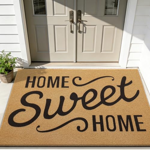 OLANLY Front Door Mat 71x47, Low Profile Doormat (Home Sweet Home) - size: 71" X 47"