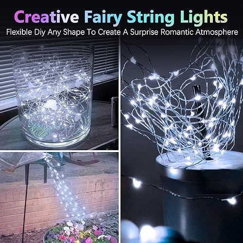 3 Pack 60 LED Fairy Lights Battery Operated with Remote, 20 FT Cool White - color: Cool White, size: 3PK（60LED with Remote）