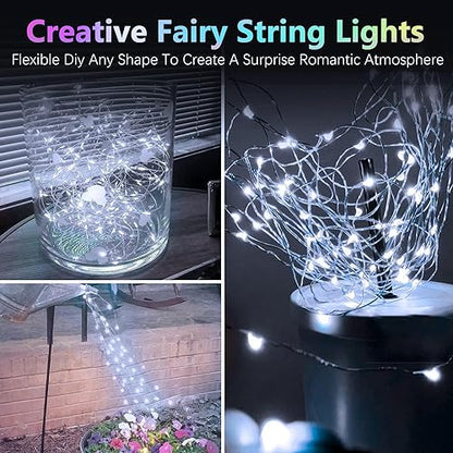 3 Pack 60 LED Fairy Lights Battery Operated with Remote, 20 FT Cool White - color: Cool White, size: 3PK（60LED with Remote）