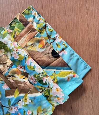 Birdhouse Floral Flower Window Curtain Valance 52X16 Inches - color: Birdhouse