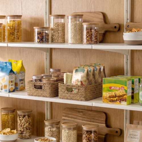 StorageWorks Wicker Baskets for Storage, Woven Baskets for Organizing - color: Natural (Seagrass), size: 2x 11¼"L x 7½"W x 3½"H