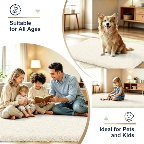 OLANLY Microfiber Bathroom Rugs 34x21, Ultra Soft Absorbent Bath Mat, White - color: White, size: 34" X 21"