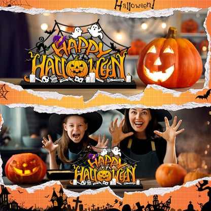 Halloween Ghost Table Decorations Centerpiece, Metal Table Sign - style: Pumpkin Ghost