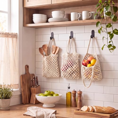 Honeydak 3 Hanging Baskets, Cream, Tote Style Basket - color: Cream, style: Tote Style Basket