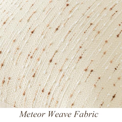 Boho Lumbar Throw Pillow Covers 12 x 20 in Set of 2 - Neutral Farmhouse Meteor Style Fabric Textured Accent Decorative Cushion Case Striped Pillowcase for Sofa, Couch, Beige and Brown - size: 20" x 12" (Pack of 2)