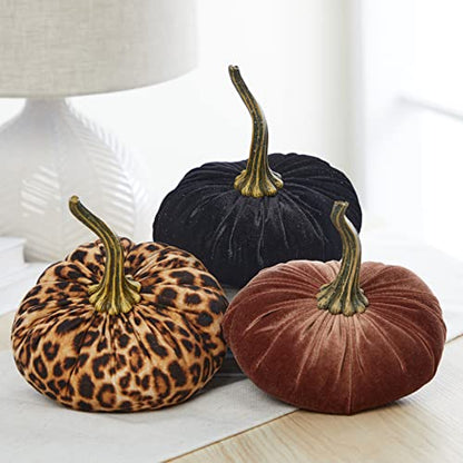 Your Heart's Content Black 6.25 inch Velvet Pumpkin (Black) - color: Black