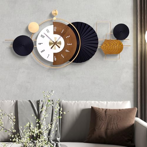 47X21.6inch Extra Large Wall Clock Battery Operated - color: Black47x21.6inch, size: Large