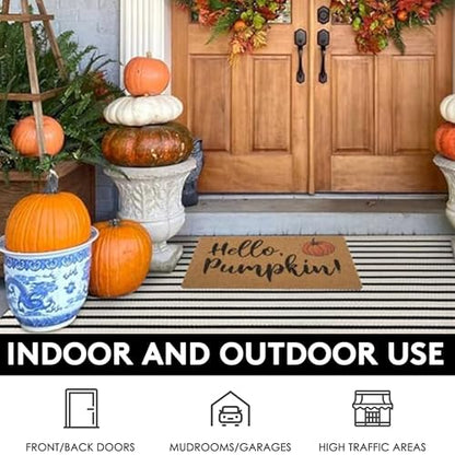 Hello-Pumpkin-Welcome-Doormats-Non-Slip-Fall-Harvest-Festival-Front-Mat - color: Hello Pumpkin