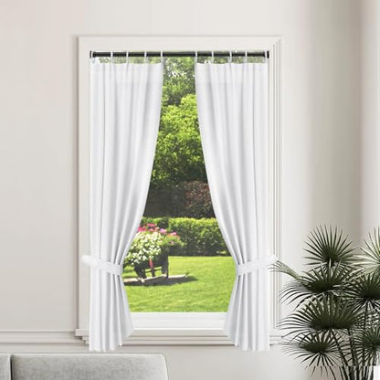 2Pcs Spring Tension Curtain Rod, Black Tension Rod 16-36 Inch - color: Black, size: 18-36inch（2PCS）