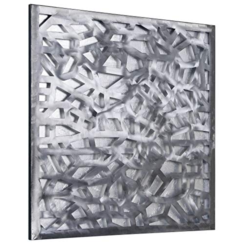 Empire Art Direct Enigma 3D Polished Steel Sculpture, Abstract Metal Wall Art with Sliver Leaf, Ready to Hang, Living Room, Bedroom & Office,Sliver,32"x32" - color: Silver Enigma, size: 32"L x 32"W