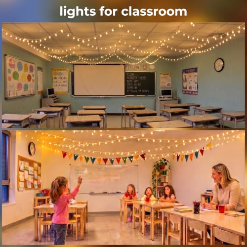 Minetom Battery Operated String Lights, 21FT 60 LED Globe Classroom Lights - color: Warm White, size: 1 Pack