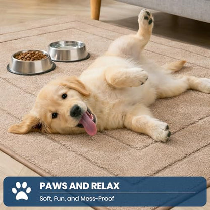 PURRUGS Kitchen Rug, Kitchen Mat, 32" x 47", Beige - color: Beige, size: 32" X 47"
