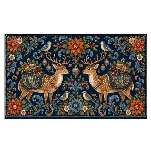 422YJ-MD-Deer Patio, Lawn & Garden,Outdoor Décor, Doormats - color: Christmas Deer