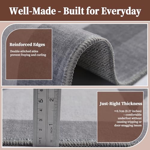 ThreadGlobe Abstract 5x7 Area Rugs Modern Geometric for Living Room, Grey - color: Grey Geometry, size: 5' x 7'
