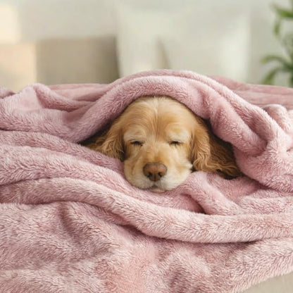 Exclusivo Mezcla Fuzzy Plush Fleece Bed Blanket King Size, Dusty Pink - color: Dusty Pink, size: 104x90 IN