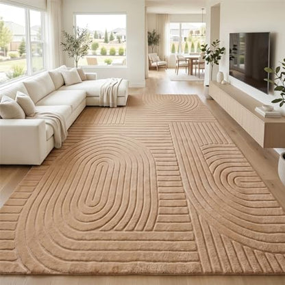 Brown Solid Area Rug 9x12 Large Washable Soft Rugs for Living Room - color: Light Brown, size: 9' x 12' (Rectangular)