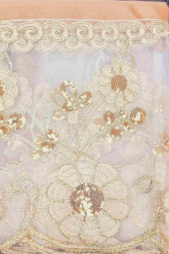 Generic 3-Piece Set Embroidered Window Curtain 2 Panels 1 Valance for Kitchen Restaurant Bar BR (Gold BR-03) - color: Gold Br-03