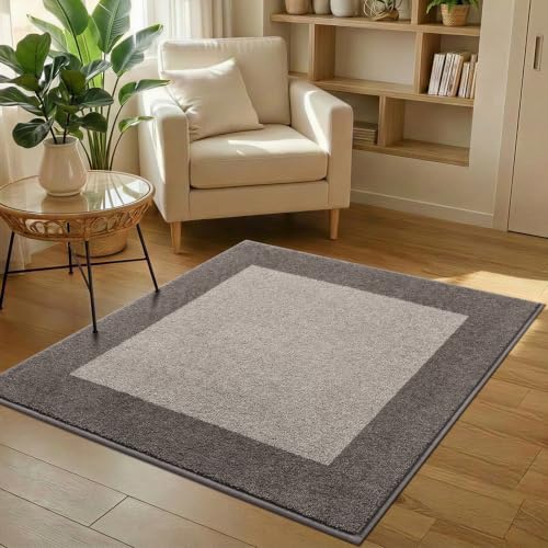 Square Rug 48" x 48", Non Slip Kitchen Rug for Floor, Roll Packing - color: Beige, size: 48" x 48"
