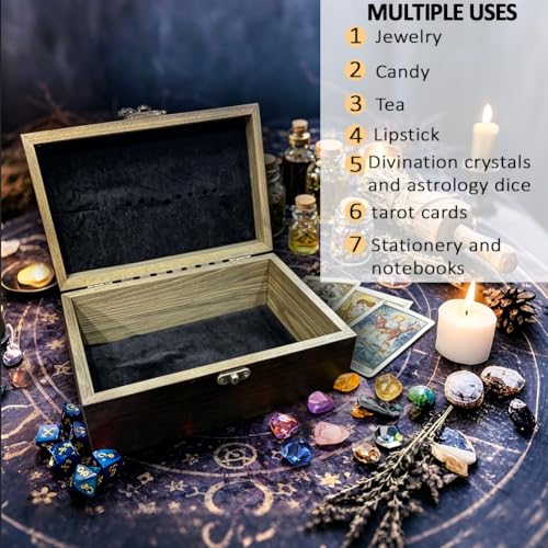 arricraft Bee Flower Moon Phase Wooden Memorial Storage Box with Hinged Lid