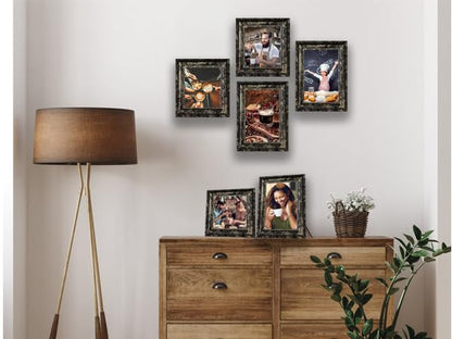 8x10 Picture Frames Set of 4- Rustic Retro Photo Frame with Real Glass Wall Mount and Tabletop Display Family Friends Wedding Gift - color: ps-Mix Color-4pcs, size: 8x10in