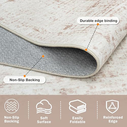 10x14 Area Rug for Living Room Bedroom: Non-Slip Modern Beige White - color: Beige/White, size: 10' x 14' (Rectangular)