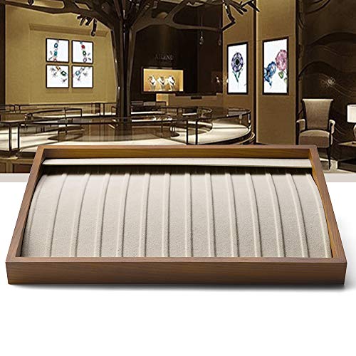Oirlv Wood 13 Grids Necklace/Bracelet/Pendant Display Tray Jewelry Drawer Organizer Stackable Jewelry Trays (Creamy-white) - color: Creamy-white 13 grid necklace/pendant/bracelet tray
