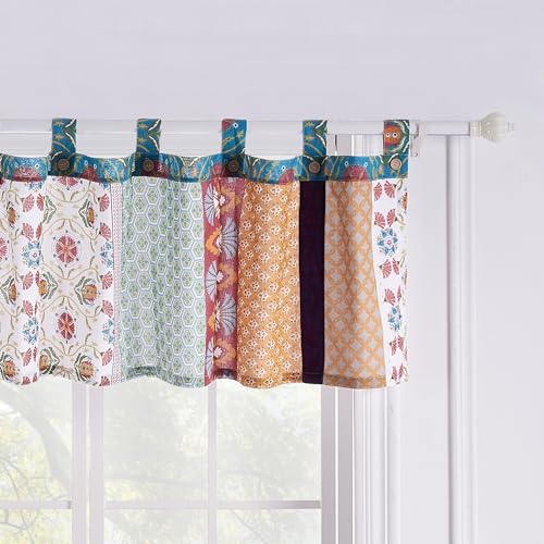 Barefoot Bungalow Thalia Window Valance, Multi Color - color: Tango