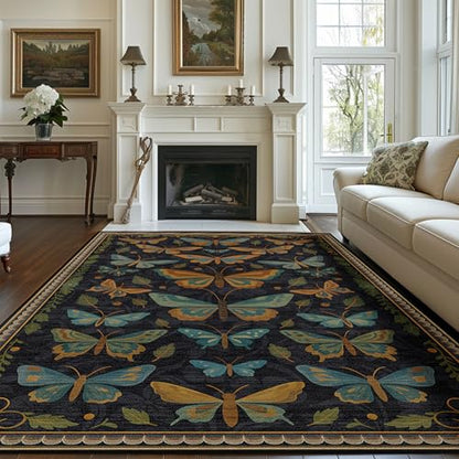 Area Rug 5x7 Butterfly Rug for Living Room Butterflies Insect Rugs - color: Butterfly, size: 5' x 7' (Rectangular)