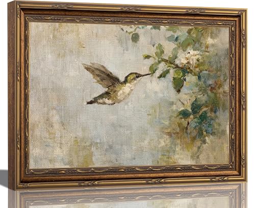 Kouserlin Vintage Hummingbird Framed Wall Art Bird Wall Decor 9×11 In - color: 【Hummingbird】, size: 11''L×9''W