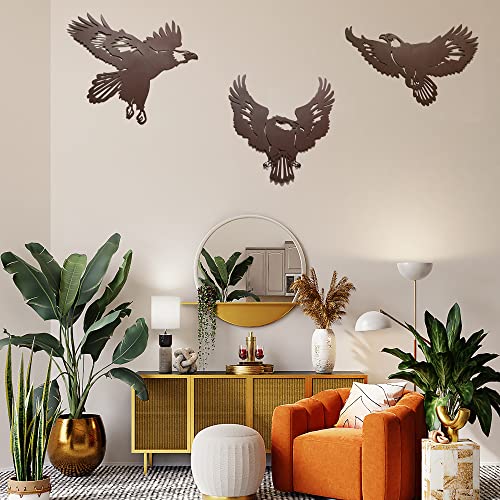 Metal Eagle Wall Hanging Eagle Wall Decor Wildlife Home Interior Wall Art - color: Style 2