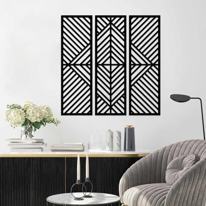 ESTART 3 Pcs Geometric Home Metal Wall Decor, Minimalist Modern Wall Art