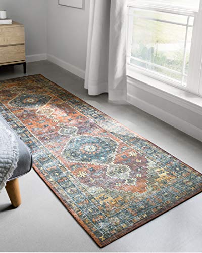 Loloi Skye Terracotta/Sky 2'-3" x 3'-9" Accent Rug - color: Terracotta / Sky, size: 2'3" x 3'9" (Rectangular)