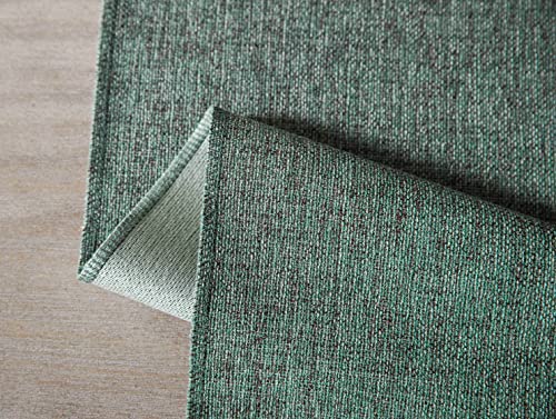 ZeeMart Green Table Runners 36 Inches Long, Burlap Linen Style Rustic Farmhouse Table Runner, Small Short Boho Coffee Table Runner, 13x36 Inches, Mineral Green - color: Classic Burlap/Mineral Green, size: 36" x 13" (Rectangular)